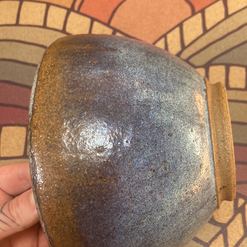 Unique studio pottery display potpourri bowl ceramic stoneware glazed planter - Picture 9 of 12